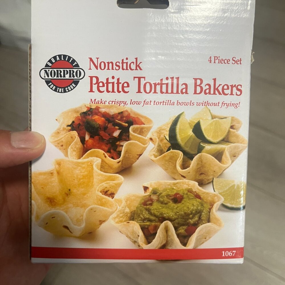3/$15 Norpro Nonstick Petite Tortilla Bakers 4 Piece Set NEW, Never Used - Picture 4 of 6